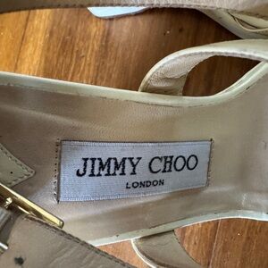 Jimmy Choo Women's cream patent leather wedges. EU 38 or U.S. 7.5